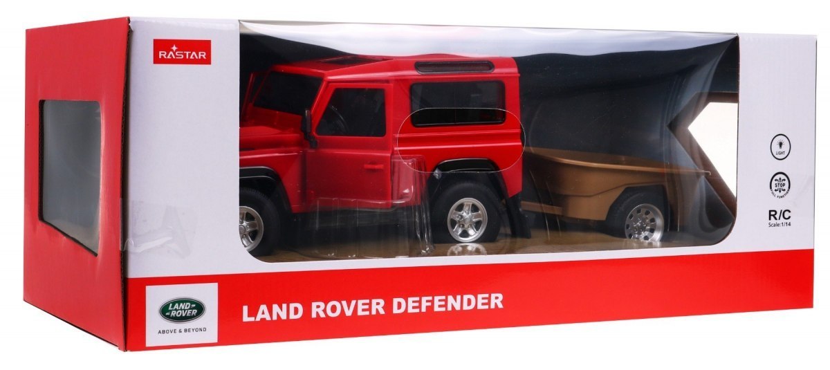 Autko R/C Land Rover Defender Czerwony 114 RASTAR > Sklep